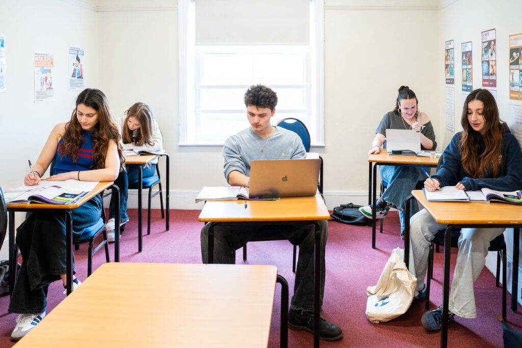 Students at Collingham College, independent GCSE and A Level college in London